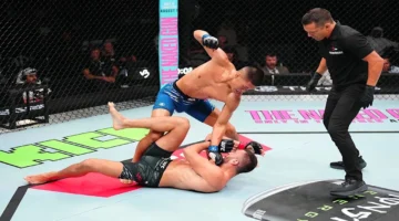 إصابة مرعبة.. صور تكشف تشوه وجه مقاتل بعد نزال دامي بالألعاب المختلطة